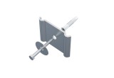 Suport de perete 50x62mm cu diblu pentru prindere orizontala sau verticala pe perete