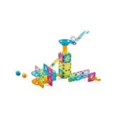 Caramizi magnetice pentru copii, 64 piese, Multicolor, diverse forme, ATU-087397, Oem