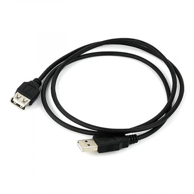 Cablu USB A Tata-Mama Negru, Versiune 2.0, 1.8 M Lungime - Prelungitor Extensie USB Tip Mama Tata foto