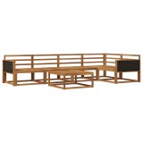 vidaXL Set de canapele de exterior 6 pcs natural Lemn Solid de Acacia 3382572