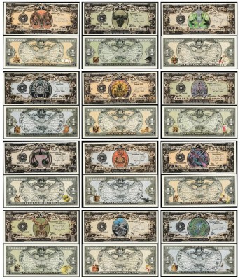 !!! SUA = FANTASY NOTES - SET COMPLET ZODIAC - 2022 - UNC / DESEN NOU foto