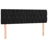 Cumpara ieftin Tablii de pat, negru, 160x7x78/88 cm, catifea