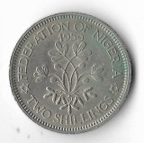 Moneda 2 shillings 1959 - Nigeria, cotatii ridicate!, Africa, Cupru-Nichel
