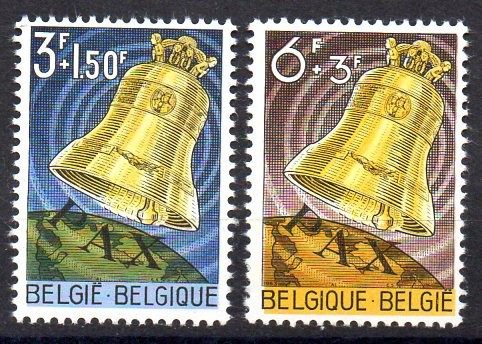 BELGIA 1963, Clopote, CATEDRALA KOEKELBERG, serie neuzata, MNH
