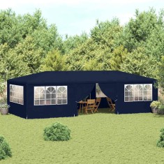vidaXL Cort de petrecere profesional cu pereți albastru 4x9 m 90 g/m&sup2;