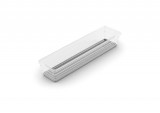 Organizator Curver SISTEMO 4, transparent/gri, 7,5x30x5 cm, pentru sertar