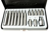 Set de biți, Oțel S2, 3/8 inch, HEX 10mm, H4-H12, 30+75mm, Suport biți Boni