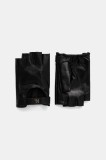 Karl Lagerfeld mănuși de piele culoarea negru, A3M33073
