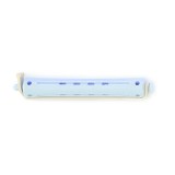 Set 12 bucati bigudiuri din plastic cu elastic pentru permanent Gri&amp;Albastru 80 mm x grosime 12 mm