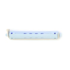 Set 12 bucati bigudiuri din plastic cu elastic pentru permanent Gri&amp;Albastru 80 mm x grosime 12 mm