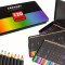 Set creioane colorate in cutie de metal, 120 elemente, Lean 16121