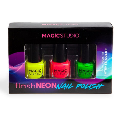 Set 3 lacuri de unghii Neon Nails Magic Studio 12264 foto