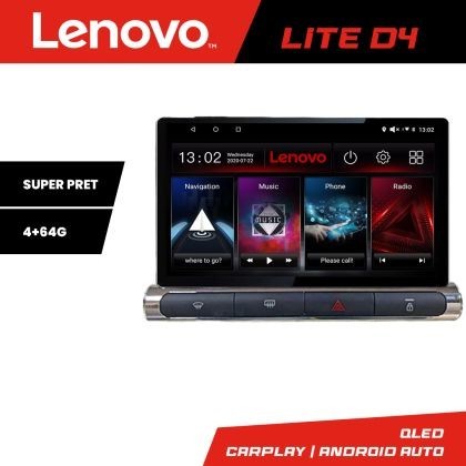 Navigatie Citroen C3 2017-2024 ecran color de fabrica Lenovo QLED 1K 4+64 WIFI 5Ghz carplay android auto Android Kit-+EDT-LITE-D4-9-4+64 CarStore Tech