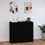 VidaXL Servantă, negru, 80x33x70 cm, lemn prelucrat