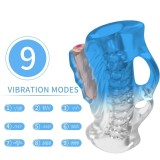 Armony For Him-Masturbator Finger &amp; Vibrator Blue Gradient-TPE