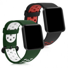 Set 2 Curele pentru Xiaomi Mi Watch Lite/Redmi Watch, Kwmobile, Silicon, Multicolor, 54831.04