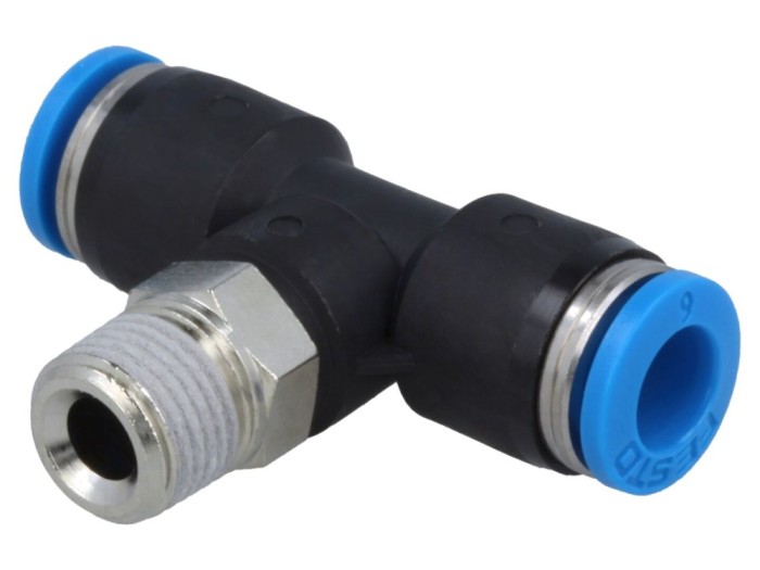 Conector teu mufabil polimer R 1/8