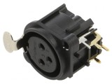 Plastic Panel Mount PCB 3 Socket