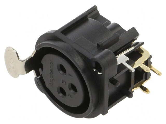 Plastic Panel Mount PCB 3 Socket