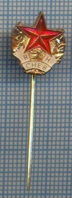 AX 793 INSIGNA -CLUBUL CEH FOTBAL ,,R H CHEB&amp;quot; - RUDA HVEZDA -PENTRU COLECTIONARI foto