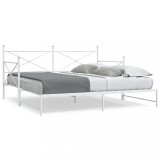 Gossi pat de zi cu caut fara saltea alb 100x190 cm otel