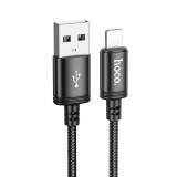 Cablu USB-A la Lightning HOCO X89 2.4A 2M Negru pentru iPhone si iPad