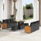 vidaXL Set de canapele pentru grădină 9 pcs Negru 90 x 55 x 71 cm