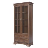 Vitrina living VMW2, 2 usi, 2 sertare, Nuc, 88 x 40 x 193 cm