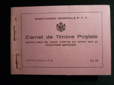 Romania, 1939 Carnet marci postale complet Centenarul nasterii Regelui Carol I foto