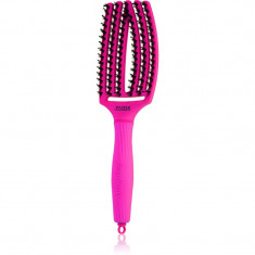 Olivia Garden Fingerbrush ThinkPink perie de tip paletă cu peri de nailon și de mistreț Neon Violet 1 buc