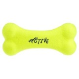 Jucărie pentru c&acirc;ini, Os cu efecte sonore, Verde lime, 23x4x10 cm, CMCLASS