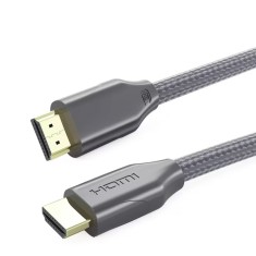 Cablu HDMI 2.1 Bomenya, 1.7 m, 8k, nylon, gri