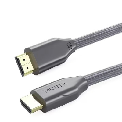 Cablu HDMI 2.1 Bomenya, 1.7 m, 8k, nylon, gri foto