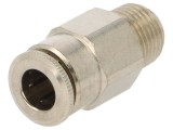 Racord push-in simplu 0-30bar alamă nichelată 1/8"