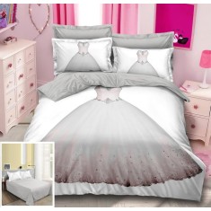Lenjerie Pat 3D Sydney Sd034, Bumbac, 4 Piese, Fara Elastic, Imprimeu