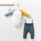 Set cu pantalonasi si body cu maneca lunga pentru bebelusi Monster, Tongs baby (Marime: 12-18 Luni, Culoare: Turcoaz)