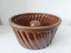Forma copt vintage ceramica (gresie), guguluf, bundt, chec, cozonac, matrita - 25cm diametru x 13cm diametru