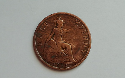 M3 C50 - Moneda foarte veche - Anglia - Half penny - 1931 foto