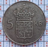 Suedia 5 kronor 1954 argint - Gustaf VI Adolf - km 829 - D56701, Europa