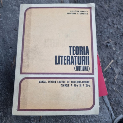 Cristina Ionescu - Teoria Literaturii (Notiuni) foto