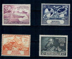 Malaya-Singapore 1949 - UPU, serie nestampilata foto