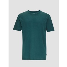 Tricou barbati din bumbac cu decolteu la baza gatului, Petrol, XS