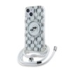 Husa pentru iPhone 15 / iPhone 14 / iPhone 13 - Karl Lagerfeld IML Crossbody MagSafe (KLHMP15SHCKCKLCT) - Clear Mono Karl&amp;Choupette