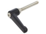 Manetă franceză neagră ELESA GANTER GN 300.1-63-M8-63-SW, filet 63mm