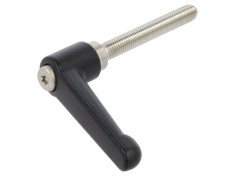 Manetă franceză neagră ELESA GANTER GN 300.1-63-M8-63-SW, filet 63mm