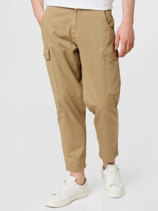 Pantaloni cargo cu buzunare, maro, barbati, BURTON MENSWEAR LONDON