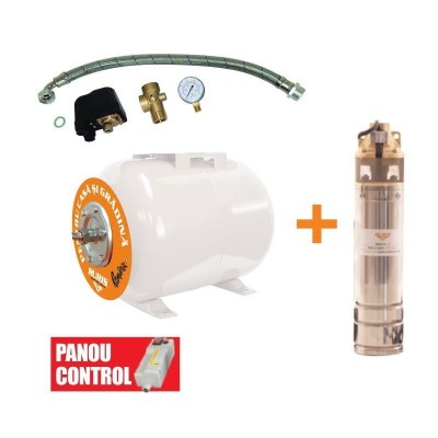 Pompa submersibila Ruris Aqua 101 + corp hidrofor 50 l, 750 W, adancime absorbtie 15 m, inaltime refulare 60 m, Dunarea 50 Litri foto