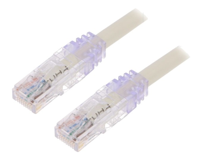 Cablu patch cord Cat 6a U/UTP 1m alb