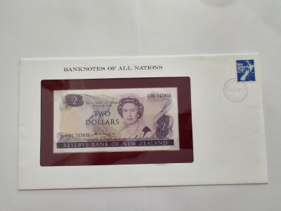 Noua Zeelanda - 2 Dollars ND - In plic de prezentare foto
