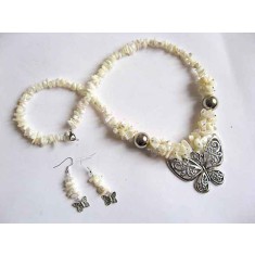 set bijuterii sidef colier si cercei 23451